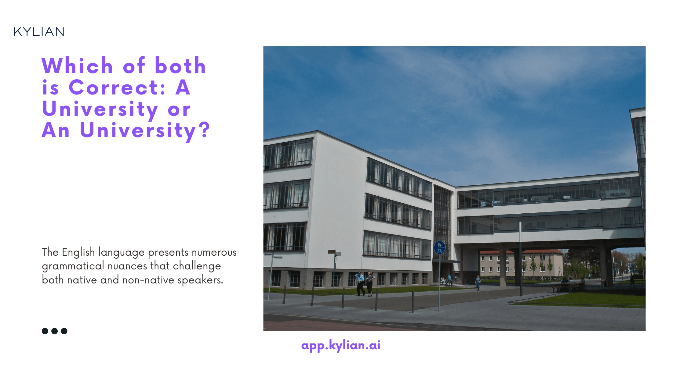 Which of both is Correct: A University or An University?