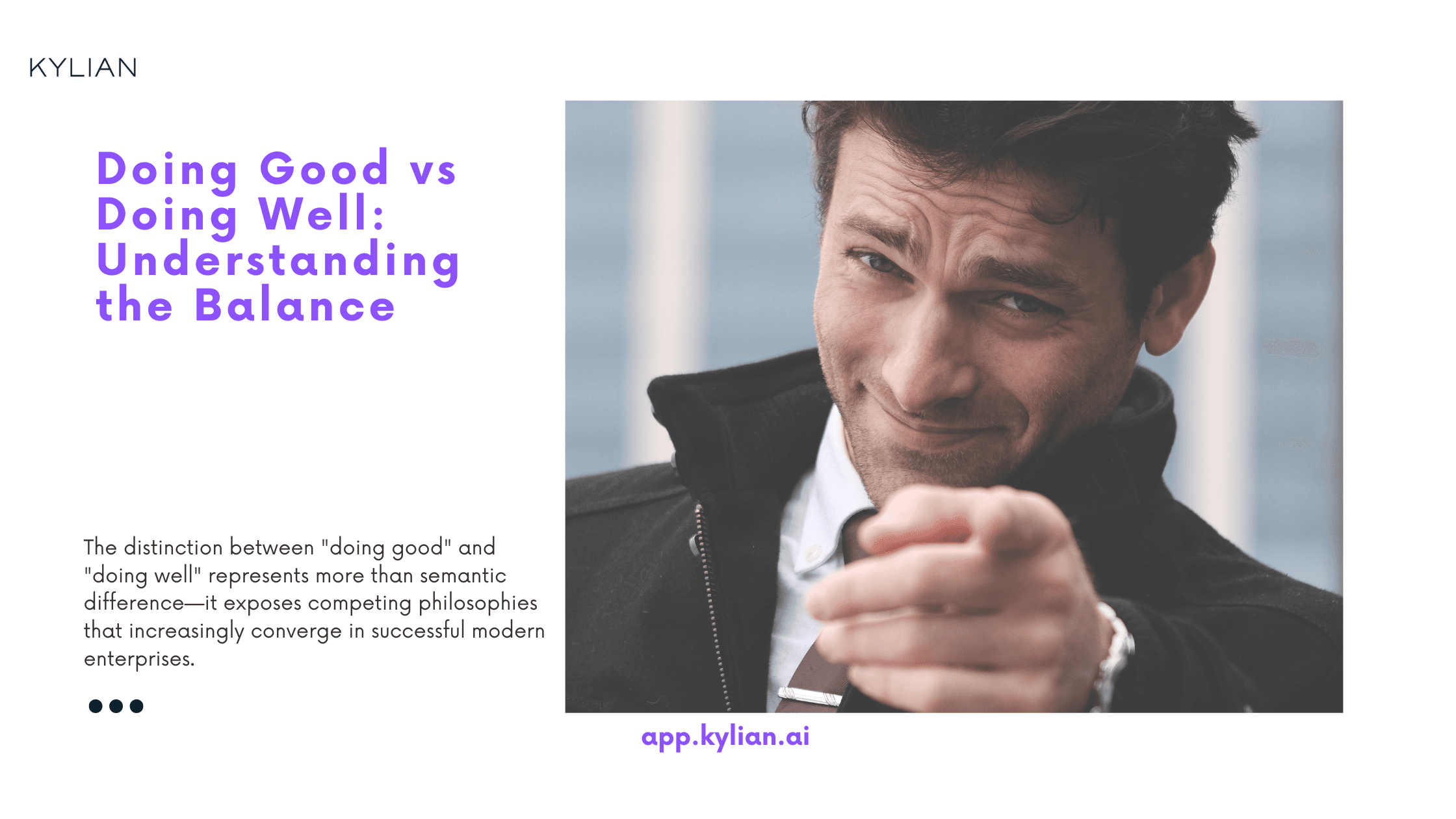 Doing Good vs Doing Well: Understanding the Balance