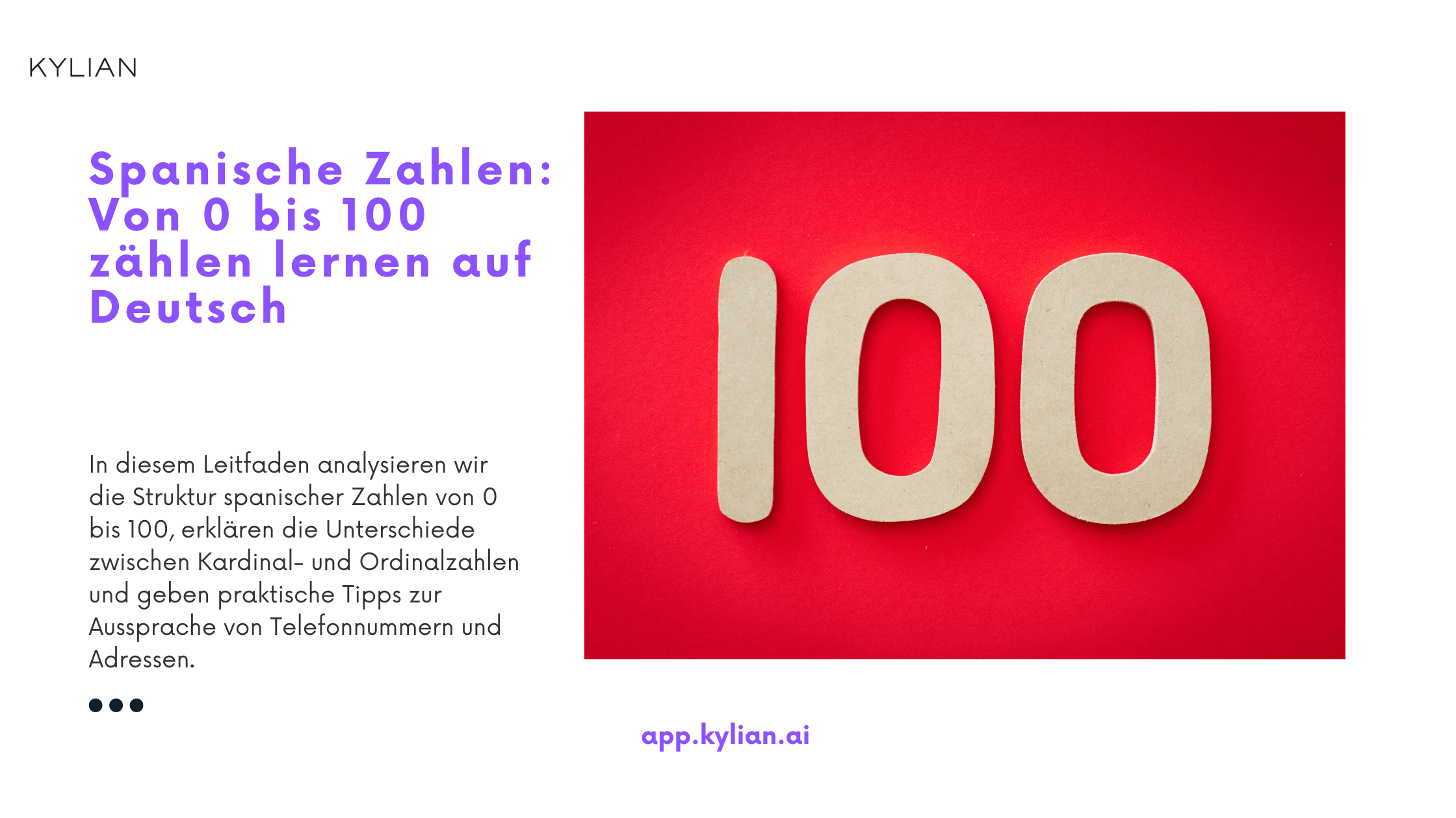 Spanische Zahlen: Von 0 bis 100 zählen lernen auf Deutsch